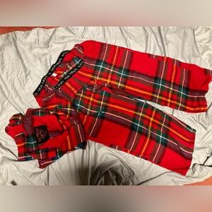 Victoria's Secret Red Plaid Pajama Set